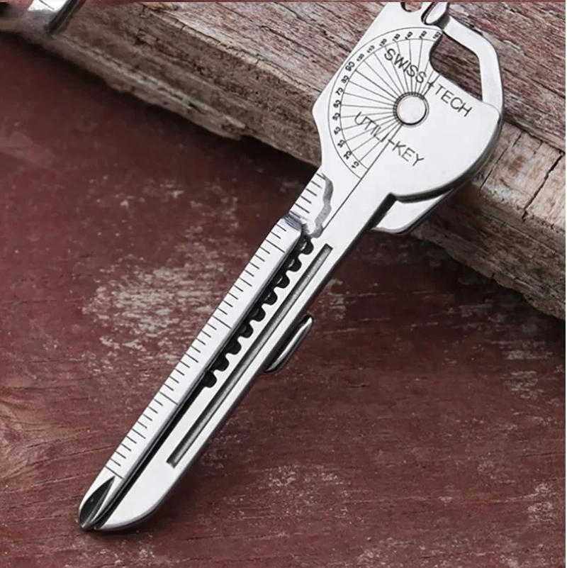Description Picture 5 of itemCamping Multi Function Folding Tool Keychain Opener Screwdriver 8 In 1 Utility Outdoor Survival Rescue Pocket Plier KeyRing