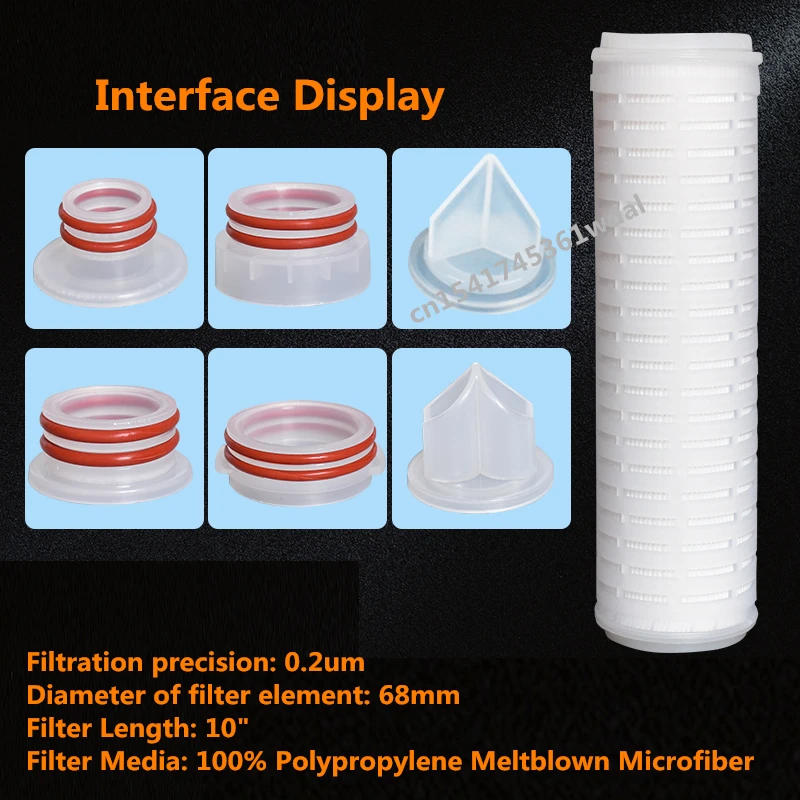 Description Picture 3 of item10 Inches 0.2 Micron Water Filter Parts Make Wine Tool PP Cotton Membrane Wine Water Filter Cartridge