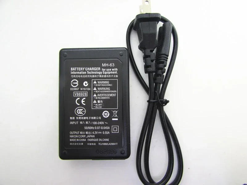 Description Picture 3 of item`mh-63 mh63 EN-EL10 ENEL10 EL10 charger For Nikon Coolpix S210 S200 S220 S230 S3000 S4000 Camera charger