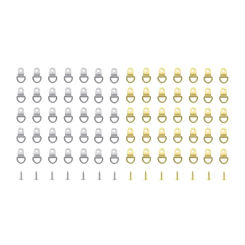 100pcs Picture Hangers Strong Nickel Plated Frame Wire Set with Screws Canvas Hook Wall Bracket Hangers for Wall Decor