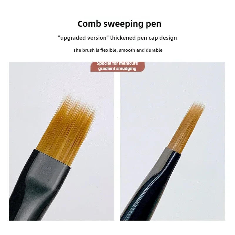 Description Picture 6 of itemGradient Nail Art Brush Acrylic Nail Ombre Pen DIY UV Gel Brushes Painting Drawing Flowers Nails Brush Manicure Tools for Salon