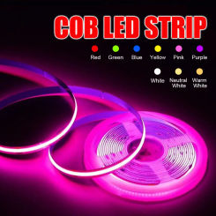 COB LED Strip Light 8mm Led Lights 320 LEDs High Density Flexible Linear Lighting Dimmable Red Green Blue Decor DC12V DC24V