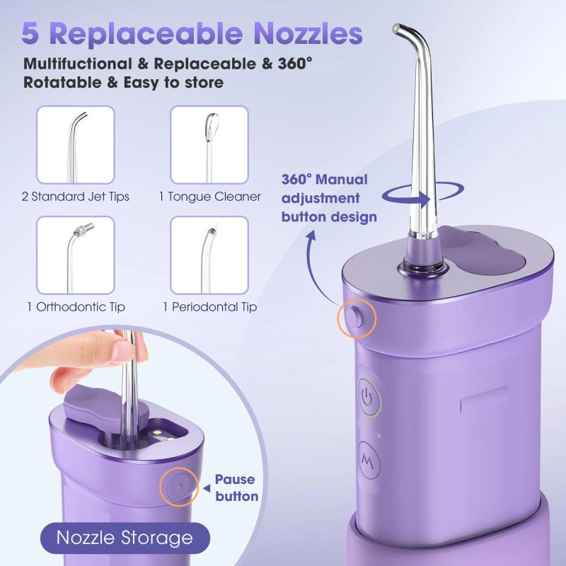 Description Picture 3 of itemSEJOY New lrrigator Dental water Flosser Mouth Home 3 Cleaning Modes Washing Machine 1000mAh USB IPX7 Waterproof 170ml