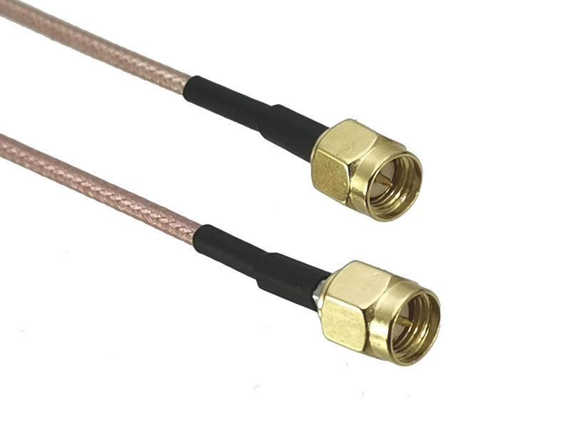 Description Picture 2 of item1Pcs RG316 RG174 Cable SMA to SMA Male Plug & Female Jack Nut Bulkhead Connector RF Jumper Pigtail Wire Terminal 4inch~10FT