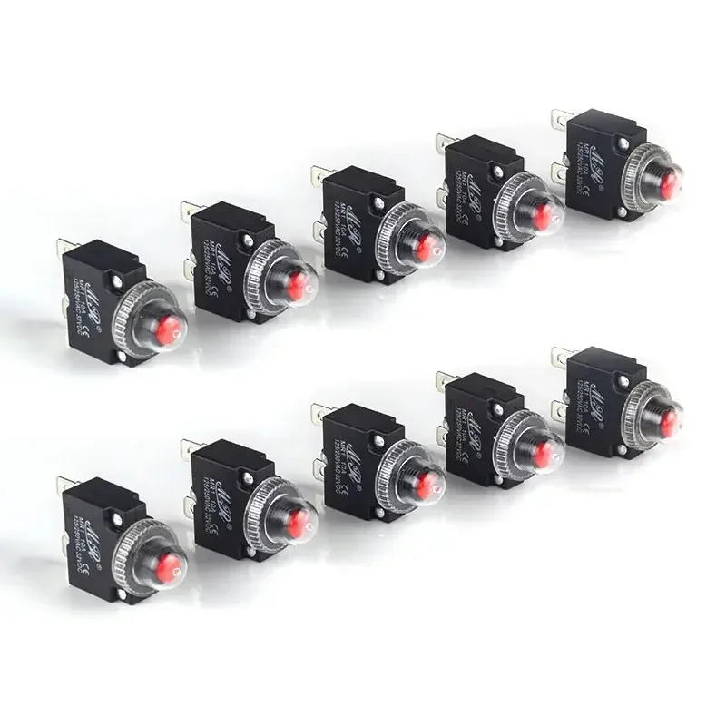 Description Picture 3 of item3A 4A 5A 8A 10A 12A 15A 18A 20A 25A 30A Circuit Breaker Overload Protector Switch Fuse Resettable 220V with Waterproof Cap