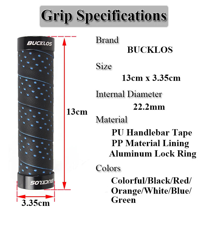 Description Picture 3 of item1Pair BUCKLOS Bicycle Handlebar Grips Soft 22.2mm MTB Handle Lock Grips Comfortable Shockproof Bike Tape Grip Bicycle Parts