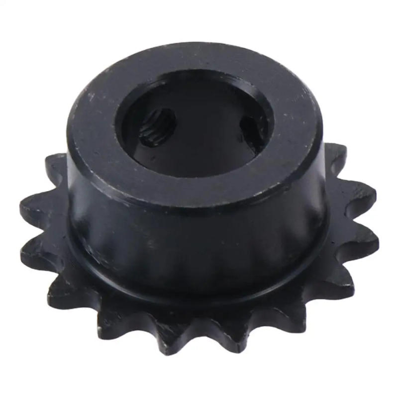 Description Picture 6 of item25 Chain 16 Tooth Gear C45 Carbon Steel Black Oxide B Type Hardened Teeth Single Strand 1/4" Pitch Industrial Drive Sprocket
