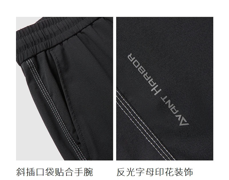 Description Picture 5 of itemMen's elastic waist tie cropped pants  Spring and summer new style loose legged printed sweatpants and casual pants for men