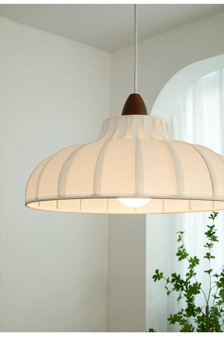 Description Picture 4 of itemNordic French Vintage Solid Wood Restaurant Pendant Light Living Room Bedroom Dining Table Bar Counter Wabi Sabi Indoor Lighting