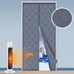 Magnetic Thermal Insulation Door Curtain Waterproof Warm-Keeping Door Curtain Oxford Closed by Magnets Pet-Friendly Door Screens