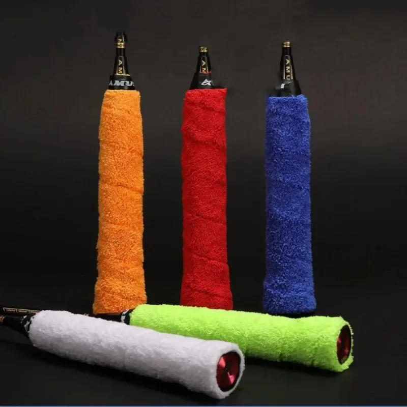 Description Picture 6 of item1pcs Badminton Racket Long Hair Microfiber Towel Tape Sweat Absorbing Anti-slip Thick Towel Grip Badminton Accessories
