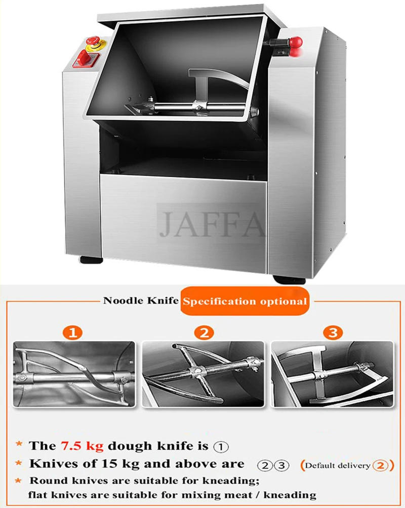 Description Picture 6 of itemCommercial Electric Dough Mixer Machine 3/5/7/10 KG Kneading Capacity Food Processor Cooking Appliances Pizza Noodles