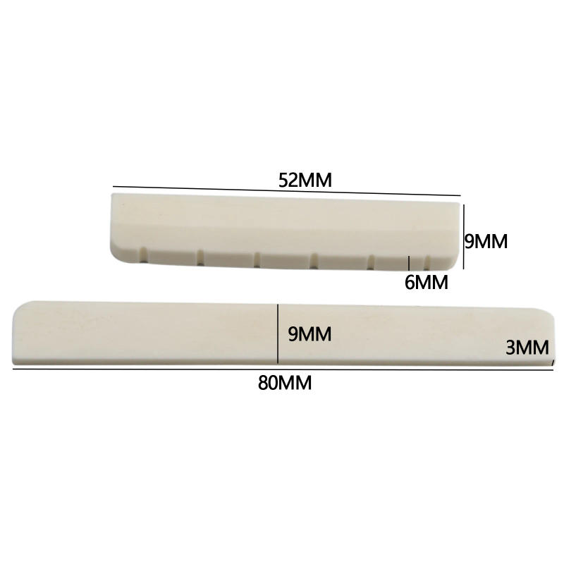 Description Picture 5 of item1Pair 12 Strings Acoustic Guitar Cattle Bone Bridge Saddle Nut Musical Instrument Part Classical Acoustic Guitar Nut Set