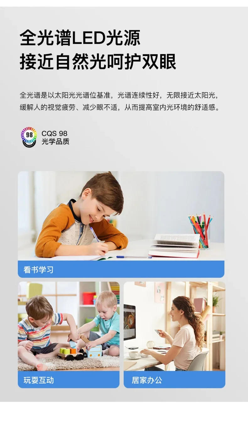 Description Picture 3 of itemKids Room Fan Light Boy Girl Bedroom Full Spectrum Eye Protection Princess Astronaut 360 Head Head Ceiling Light