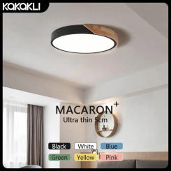 Modern LED Ceiling Light Macaron Ceiling Light Nordic Circular Minimalist Design for Living Room Bedroom Study Indoor Lighting