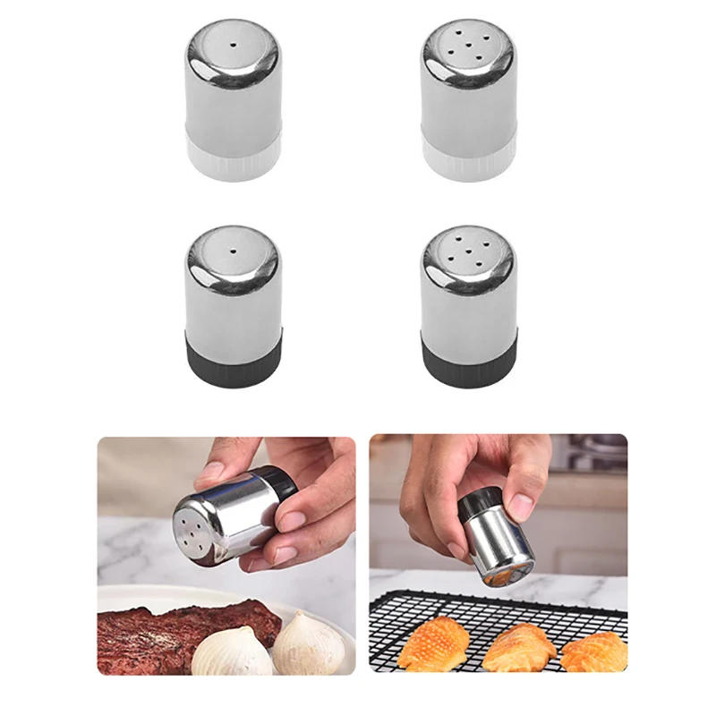 Description Picture 2 of itemStainless Steel Spice Jars Barbecue Salt Shaker Pepper Seasoning Bottle Home Condiments Storage Container Kitchen Accessories