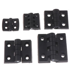 Professional ABS Plastic Plastic Door Hinge Hardware Durable Cabinet Door Hinge Wear-resistant Black Door Bearing For Furniture