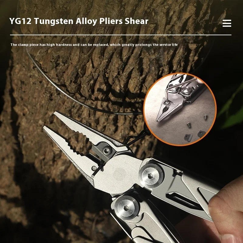 Description Picture 5 of itemMulti-functional Pliers Stainless Steel Outdoor Multi-purpose Tool Emergency Knife and Scissors Combination Needle Nose Pliers