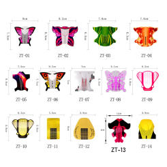 100pcs Nails Art UV Gel Tips Extension Builder Form Acrylic French Printed Nail Tip Extension Stencil Stickers fodhesive Sticker