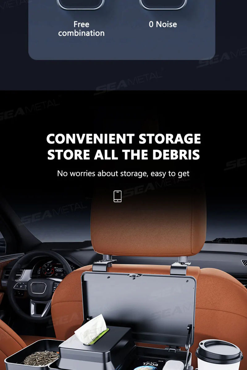 Description Picture 4 of itemCar Rear Seat Table For Kids Dinning Food Drink Holder Multi-functional Headrest Hanging Table Lunch In the Car Foldable Tray