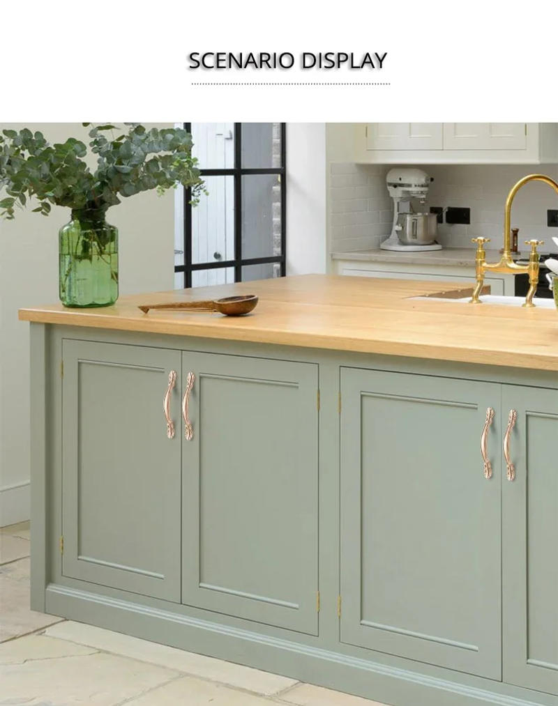 Description Picture 5 of itemEuropean Light Luxury Gold Cabinet Handle Modern Simple Rose Gold Wardrobe Drawer Hanging Wine Cabinet Door Knobs and Pulls