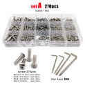 270/840X M2.5 M3 M4 M5 Mix Size 304 Stainless Steel Column Pin Torx Button Round Head Anti-theft Security Screw Bolt Key Set Kit