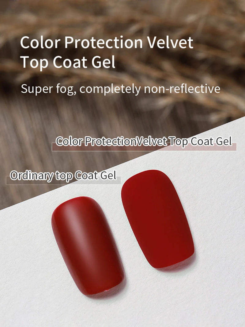 Description Picture 4 of item12ml Upgraded Color Protection Velvet Top Coat Non Yellowing Matte Seal Layer Matte Surface Durable Color Functional Adhesive