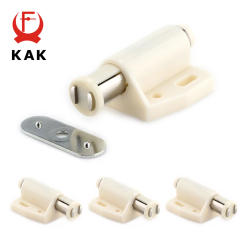 KAK 4PCS Push to Open Cabinet Catches Magnetic Heavy Duty Push Latch Lock Hidden Handle for Kitchen Cabinets Drawer Hardware