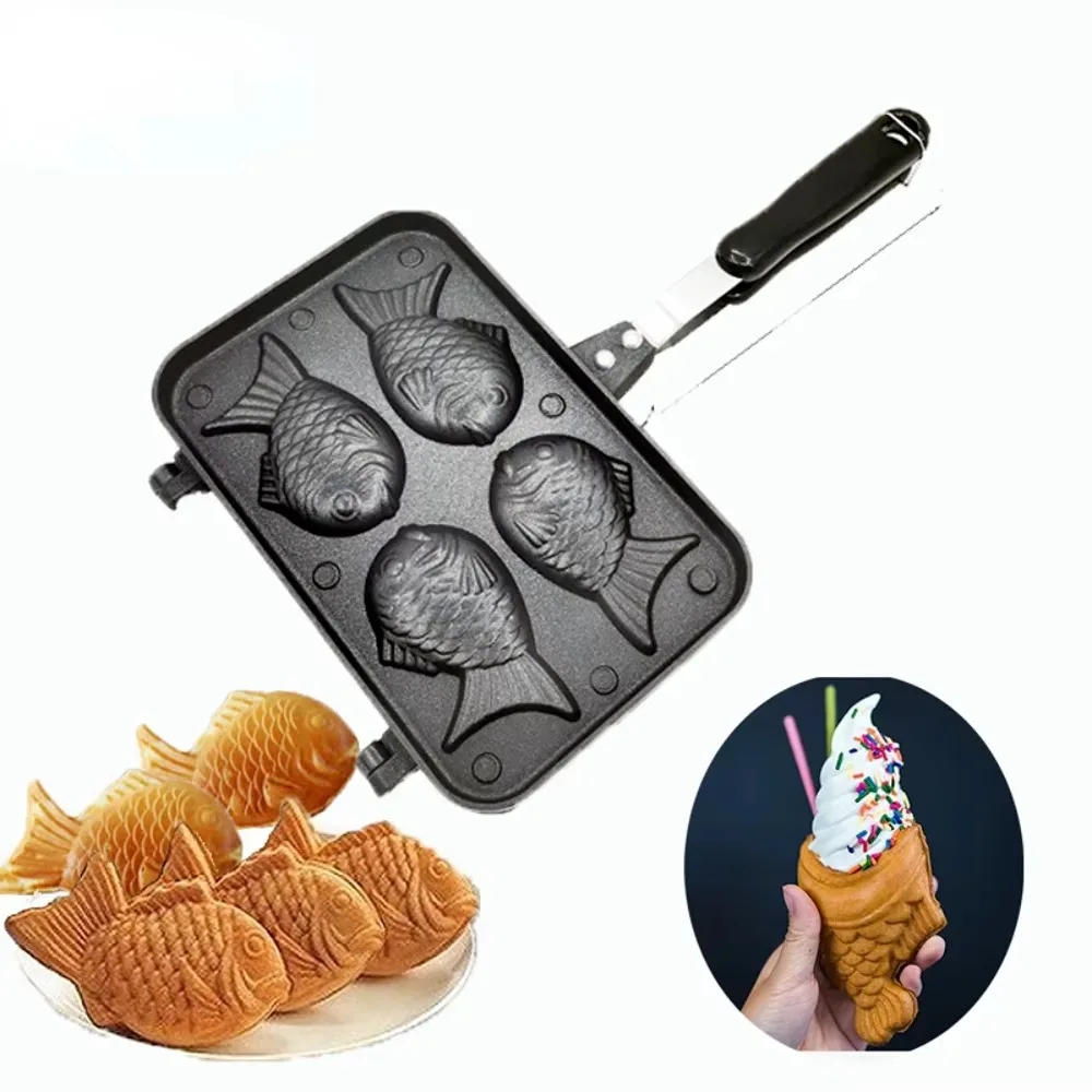 Description Picture 5 of itemTaiyaki Waffle Maker Bread Sandwich Cake pastry Baking Board Mold Making Ice Cream Dessert Baking Tools Kitchen Accessories