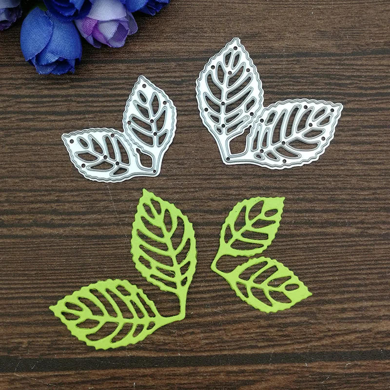 Description Picture 2 of item2pcs leaf decoration Metal Cutting Dies Stencil Scrapbooking Photo Album Card Paper Embossing Craft DIY