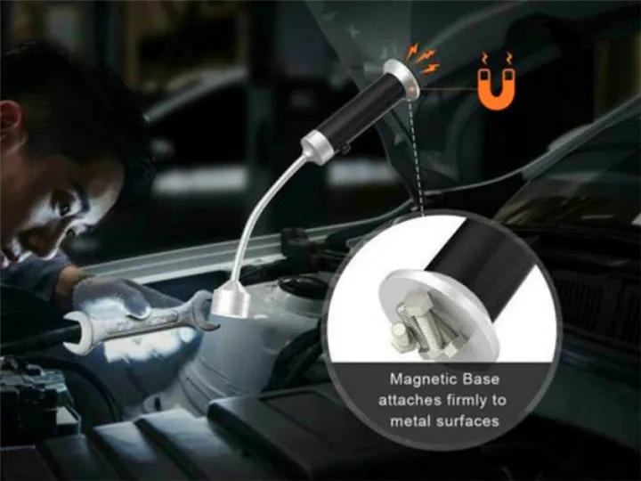 Description Picture 2 of itemD2 2pcs Portable 360 Degree Magnetic LED Grill Light Lamp Adjustable BBQ Barbecue Grilling Lights Outdoor Grill Lighting Tools