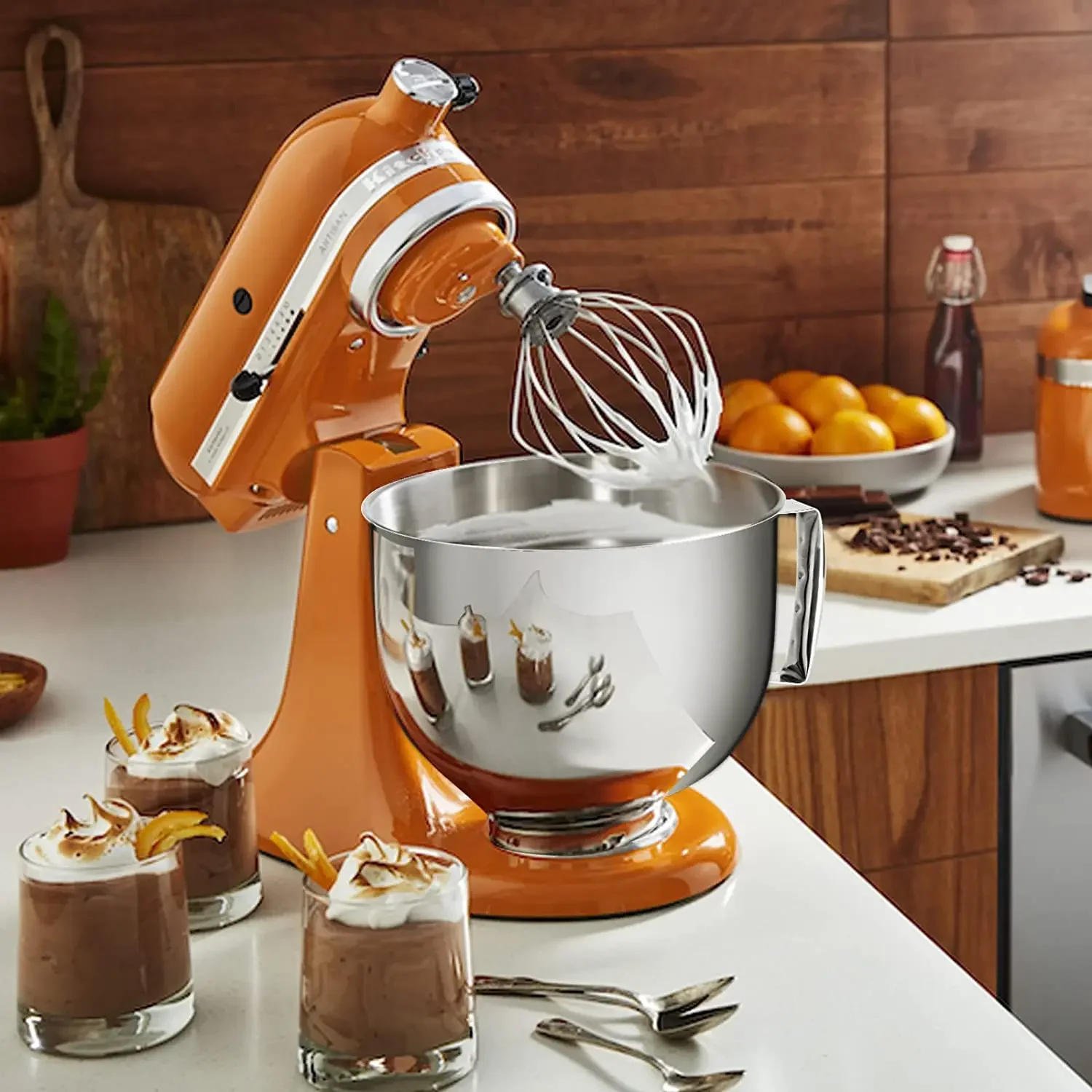 Description Picture 6 of itemStainless Steel Mixer bowl Fit for KitchenAid Artisan&Classic Series 4.5-5 QT Tilt-Head Mixer, 5 Quart Mixing Bowl with Handle.