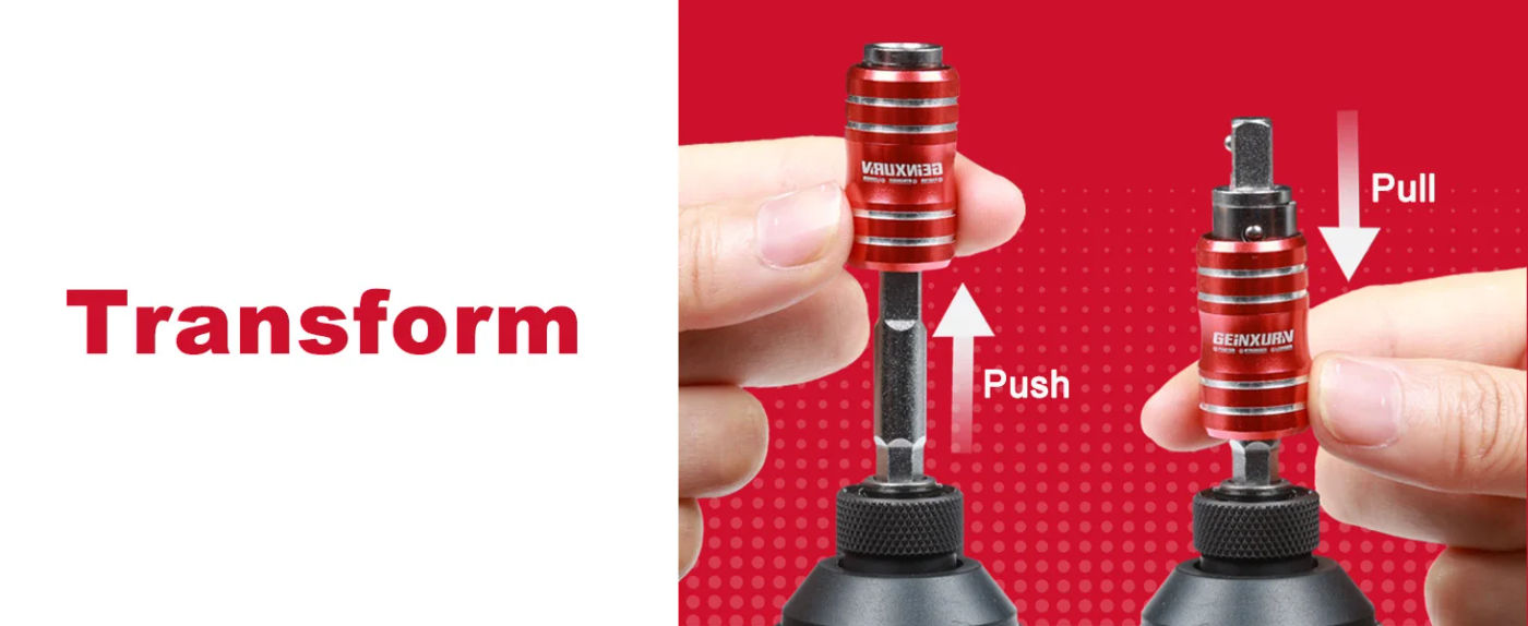 Description Picture 4 of itemGeinxurn 2-IN-1 Screwdriver Bit&Socket Extension Holders and  S2 Screwdriver Bits, Magnetic Quick Release Bit Holder Set