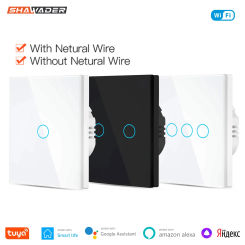 Wifi Smart Light Switch Wireless Wall Glass Touch Screen Panel 2 way Parallel Voice Remote Control by Alexa Echo Dot Google Home