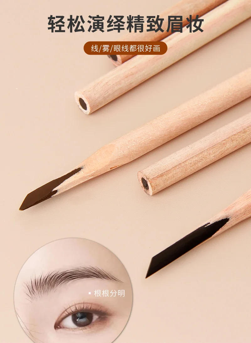 Description Picture 6 of itemMicroblading Wooden Permanent Eyebrow Pencil Tattoo Waterproof Art Tint Makeup Eye Brow Pen Enhancers
