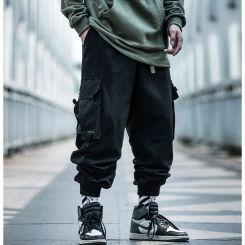 Cargo Pants Men Hip Hop Harem Pants Streetwear Harajuku Track Jogger Sweatpants Cotton Techwear Trousers Male Pants B36