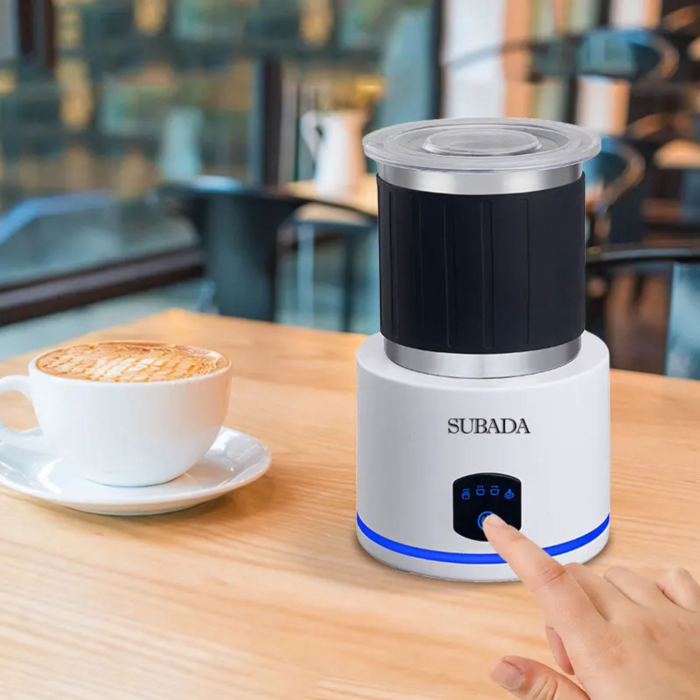 Description Picture 2 of itemHousehold Kitchen Appliance Electric Milk Frother Chocolate Mixer Cold/Hot Latte Cappuccino fully automatic Milk Warmer