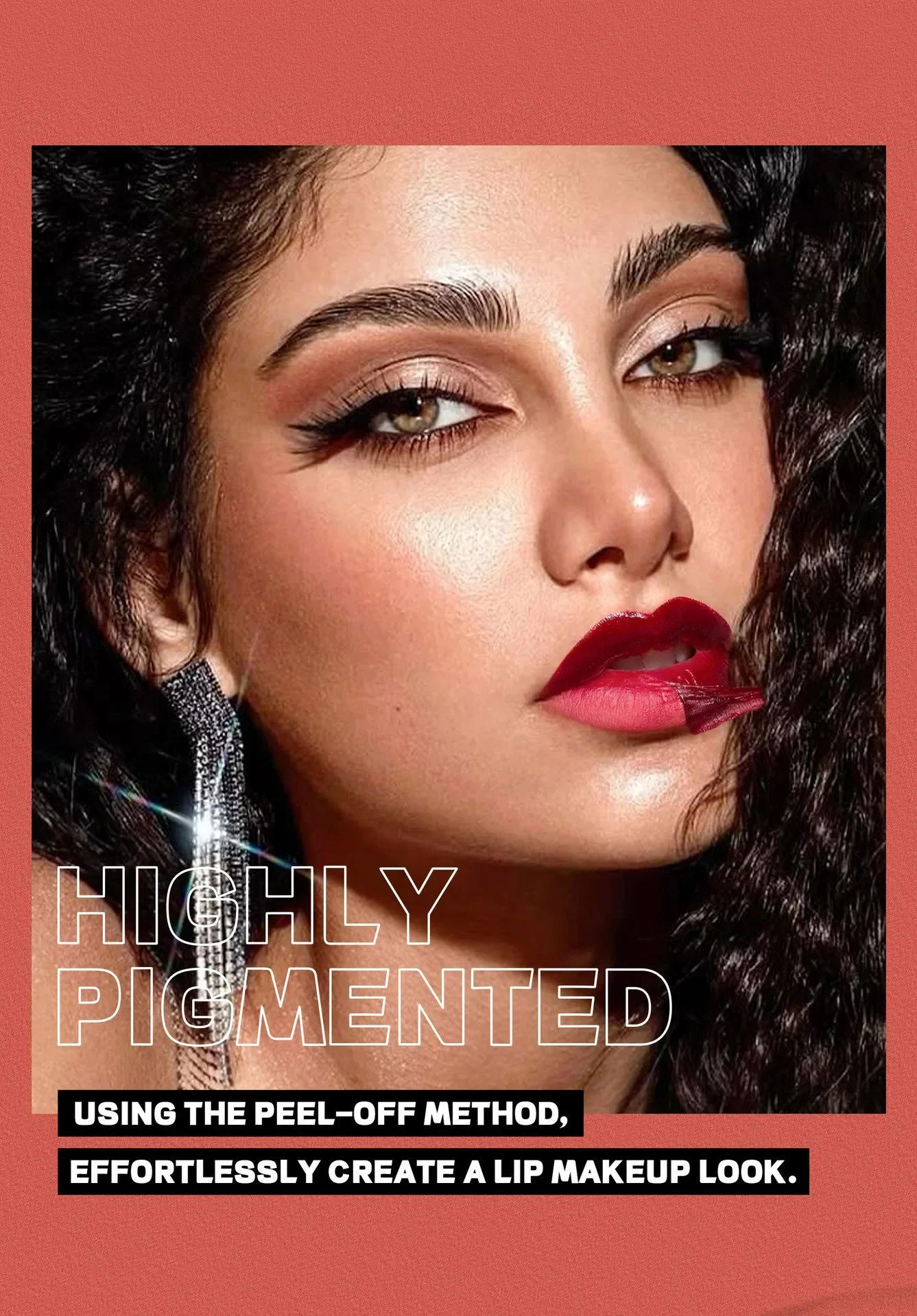 Description Picture 5 of item8Colors Peel Off Lip Gloss Waterproof Transfer-proof Liquid Lipstick Matte Lip Stain Mirror Glass Lipgloss Sexy Red Lips Contour