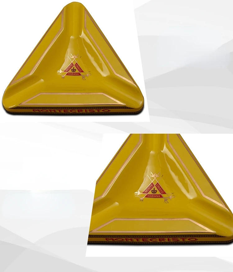 Description Picture 4 of itemLarge Triangle-shaped Cigar Dedicated Ceramic Ashtray Office Ornaments Cigar Accessories Smoking Accessories