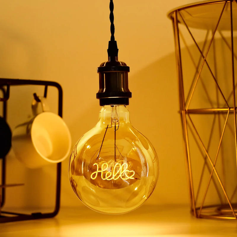 Description Picture 6 of itemTIANFAN Vintage Led Bulb G125 Big Globe Alphabet Love Home Drem Hello 110V 220V E26 E27 Decorative Edison Bulb Pendant Bulb
