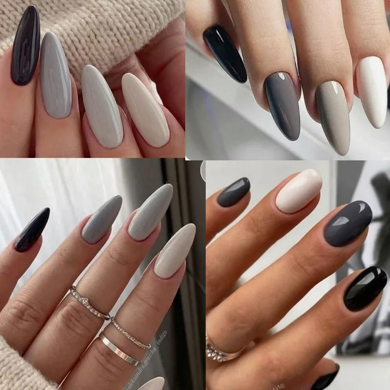 Description Picture 4 of item6Pcs Gray Gel Nail Polish Set Moonlight Colors Glitter Semi Permanent Varnish Soak Off UV Gel Nail Art Manicure Base Top Coat