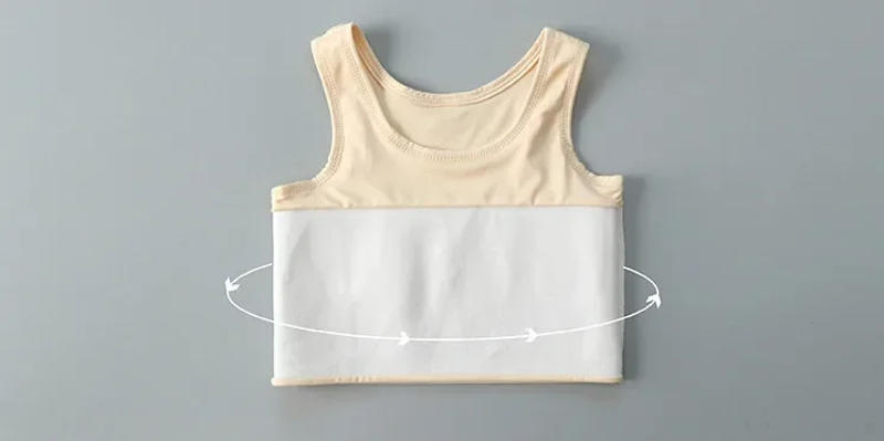 Description Picture 5 of itemWomen Flat Chest Binder with Bandage Pullover Half Length Corset Tank Top FTM Lesbian Transgender Underwear Vest Breast Binder