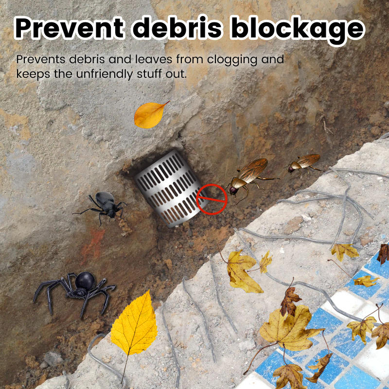 Description Picture 5 of item25Pcs Stainless Steel Brick Drain Hole Covers Protective Weep Hole Filter Bathroom Pool Floor Drain Cover Drain Hair Catcher