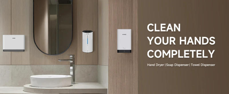 Description Picture 4 of itemAIKE Automatic Wall Hand Dryers Portable Mini Hand Dryer Washroom Drying Hands 10-15s Quick Drying 900W 110V or 220V AK2822