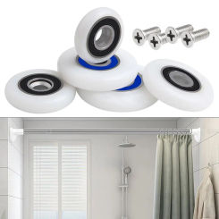 1Pcs/4Pcs New 19/23/25/27/29mm Shower Door Roller Fastener Hardware Nylon Runner Wheels Silent with Screw Sliding Door Pulley