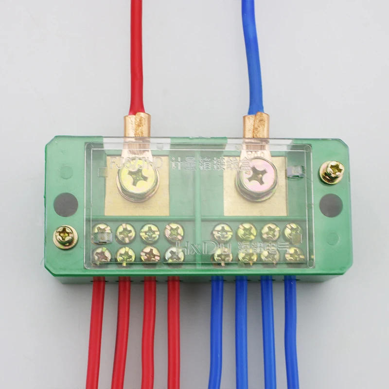 Description Picture 2 of itemWire Terminal Box Single Phase 2-IN 6/8-OUT FJ6/JHD Household Wire Connector Terminal Block