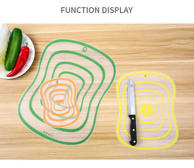 Description Picture 4 of itemKitchen Plastic Transparent Cutting Board Non-slip Vegetable Meat Cutting Board Flexible Chopping Block Kitchen Accessories