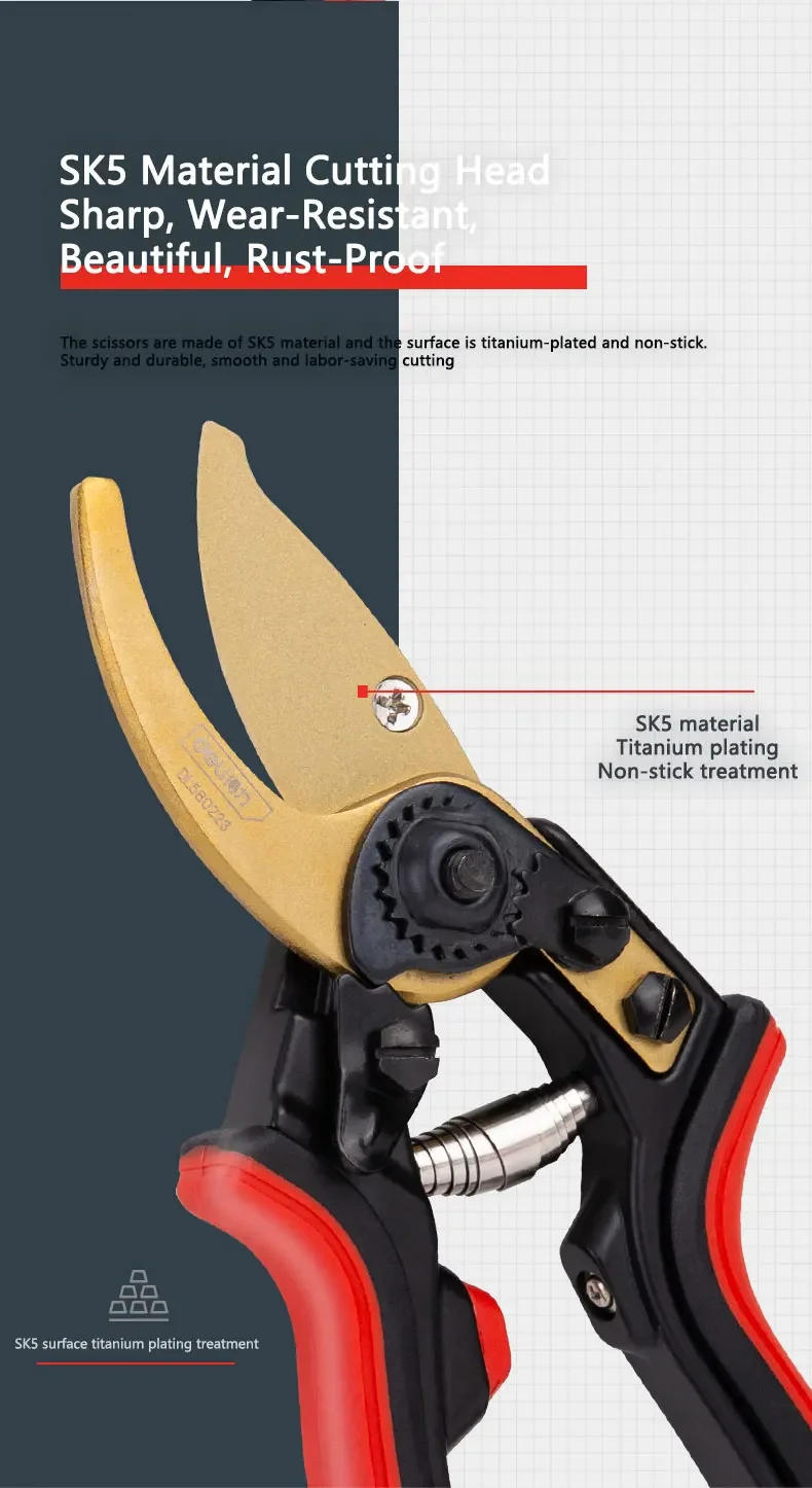 Description Picture 5 of itemPruning Shear Garden Tools Tree Branch Shears Professional Secateur Pruning Shears Tree Clippers For Tree Branches