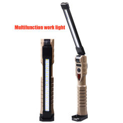 360 Degree Inspection Lamp USB Rechargeable 3600mAh Camping LED Flashlight Portable COB LED Flashlight with Hook IPX4 Waterproof