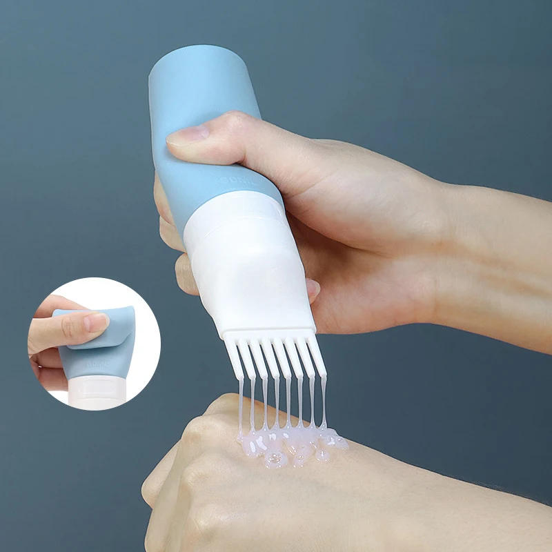 Description Picture 5 of item1Pcs 38/60/80ml Hair Root Comb Applicator Bottle Hair Color Oiling Dye Brush Squeeze Bottles For Styling ABS Refill Container